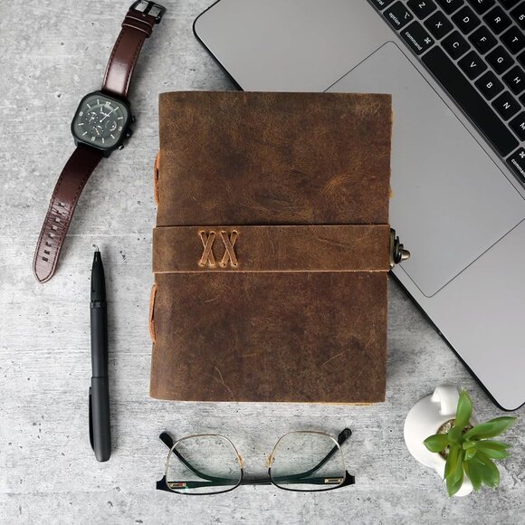 Vintage Leather Journal Handmade Buffalo Non-Refillable Deckle Edge Paper – Leat - Picture 5 of 8